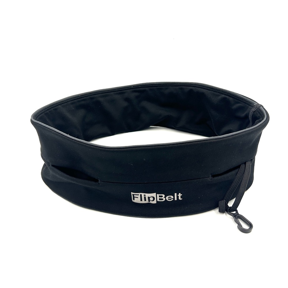 FlipBelt Classic Running Belt Unisex Black Spandex S Athletic Workout Gorpcore